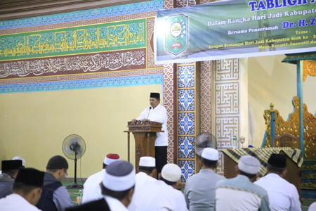  Bupati Alfedri Hadiri Tabligh Akbar Sempena HUT ke-20 Kabupaten Siak